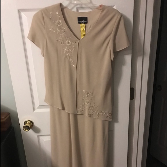 Positive Attitude Dresses & Skirts - Tan formal dress